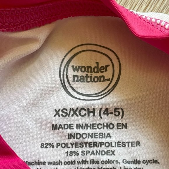 Wonder Nation Wave Hello Rashguard Swim Shirt - Girls XS - Picture 3 of 7
